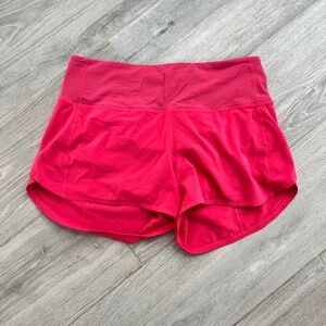 Pink, Lululemon Speed Up High Rise 4" Shorts, Size 8